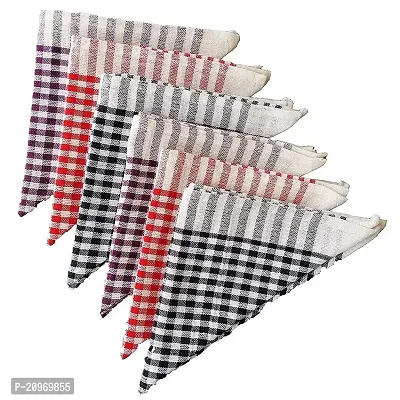 Reusable Cotton Cleaning Cloth | Multipurpose Kitchen Napkin | Table Wipe | Multicolour | Large Size 16x24 Inches | Pack of 6-thumb0