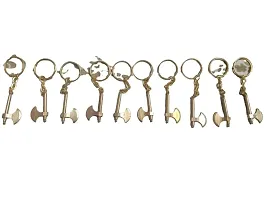 Pack of 10 Antique Metal Keychain for Gifting and Bikes/Lockers (Multicolor)-thumb2