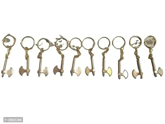 Pack of 10 Antique Metal Keychain for Gifting and Bikes/Lockers (Multicolor)-thumb3