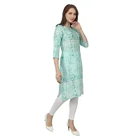 Casual Rayon Sea Green Kurti for Women-thumb3