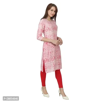 Canis Lupus Casual Rayon Pink Kurti for Women-thumb3