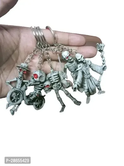 Pack of 5 Antique Ghost Keychain for Bikes and Gifting ( Set of 5 , Design may vary )-thumb4