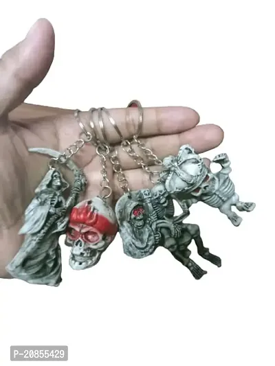 Pack of 5 Antique Ghost Keychain for Bikes and Gifting ( Set of 5 , Design may vary )-thumb3