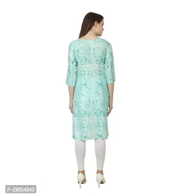 Casual Rayon Sea Green Kurti for Women-thumb2