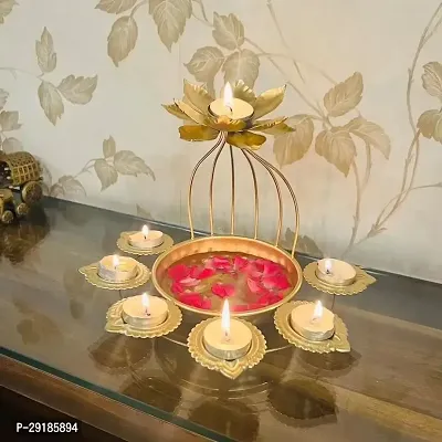 Dream Diya Shape Flower Decorative Urli Bowl for Home-thumb0