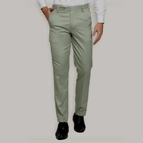 Stylish Lycra Blend Formal Trousers For Men