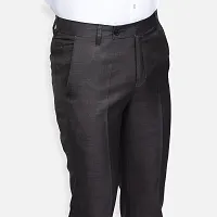 Haul Chic Men's Polyster Blend Self Design Slim Fit Formal Trouser-thumb2