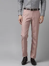 Fabulous Stylish Lycra Blend Solid Formal Trousers For Men-thumb1