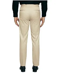 Men Cotton Blend Mid Rise Slim Fit Formal Trouser-thumb3