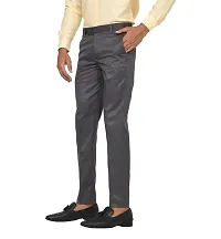 Classic Polycotton Solid Formal Trousers for Men-thumb2