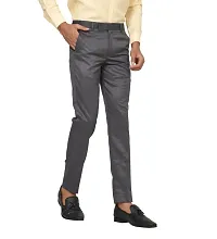 Classic Polycotton Solid Formal Trousers for Men-thumb3