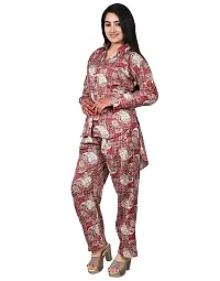 Contemporary Red Cotton Printed Co-Ords Sets For Women-thumb2