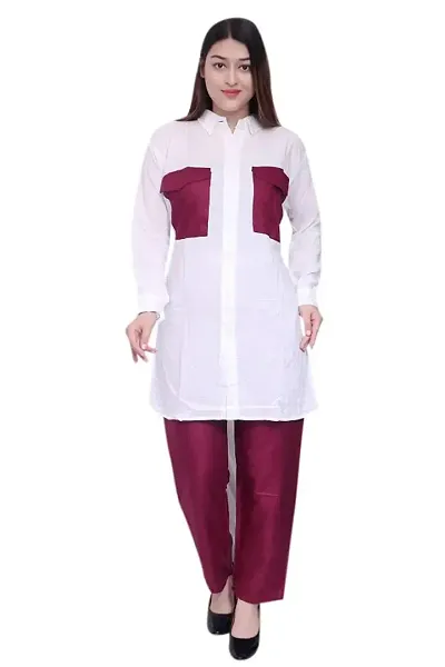 Contemporary Cotton Colourblocked Co-Ord Set For Women