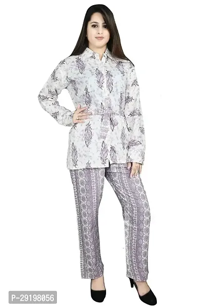 Contemporary Grey Cotton Printed Co-Ords Sets For Women-thumb0