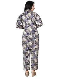 Contemporary Blue Cotton Printed Co-Ords Sets For Women-thumb1