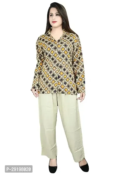 Contemporary Multicoloured Polyester Printed Co-Ords Sets For Women-thumb0