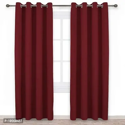 New panipat textile zone 213.36 cm (7 ft) Polyester Blackout Door Curtain (Pack of 2)