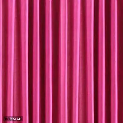 New panipat textile zone Premium Polyester Window Eyelet Curtain??(4x5 feet, Pack of 2) Color- Dark Pink-thumb2