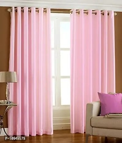 New panipat textile zone Premium Polyester Long Door Eyelet Curtain (4x9) feet Pack of 2-thumb0