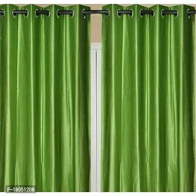 New panipat textile zone Premium Polyester Long Door Eyelet Curtain (4x9) feet Pack of 2-thumb2