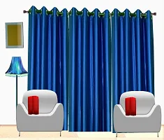 New panipat textile zone Premium Polyester Door Eyelet Curtain (4x7) feet Pack of 3-thumb1