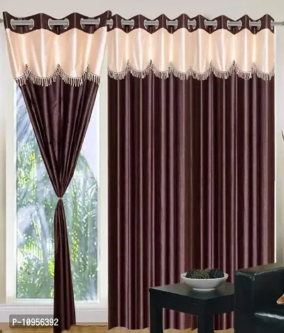New panipat textile zone 213.36 cm (7 ft) Polyester Door Curtain (Pack of 3)