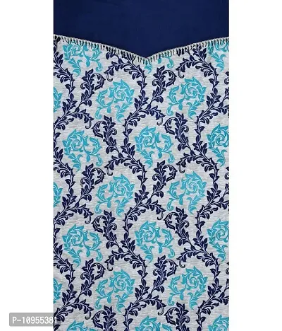 New panipat textile zone Polyester Long Door Eyelet Curtain 274.32 cm (9 ft) Pack of 2 Color - Blue-thumb2