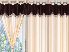New panipat textile zone 213.36 cm (7 ft) Polyester Door Curtain (Pack of 3)-thumb1