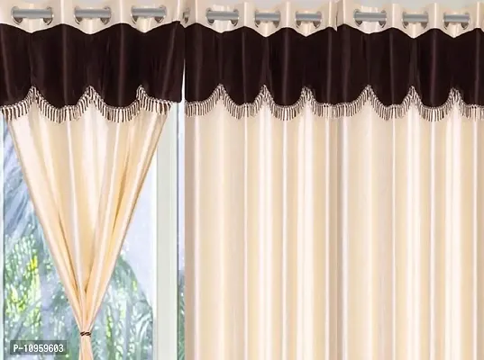 New panipat textile zone 213.36 cm (7 ft) Polyester Door Curtain (Pack of 3)-thumb2