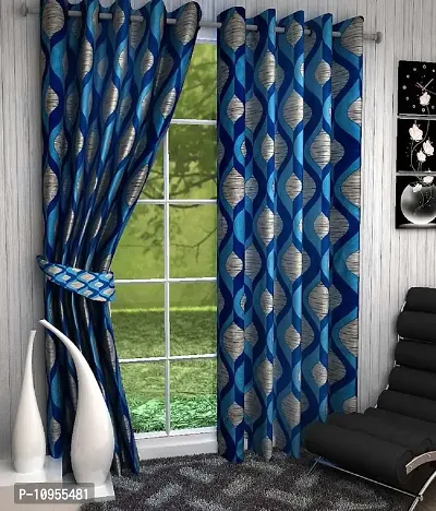 New panipat textile zone Polyester Window Eyelet Curtain 152.4 cm (5 ft) Pack of 2
