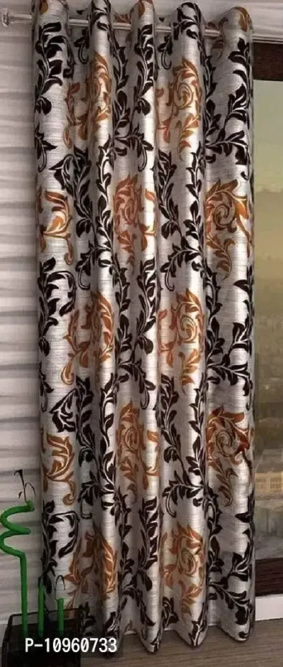 New panipat textile zone 274.32 cm (9 ft) Polyester Long Door Curtain (Pack of 1)-thumb0