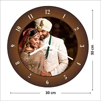 Artle Media Customize Designer Round Shape Wall Clock with 1 Photo Frame for Birthday and Anniversary Gift  Home Decore (Size 30x30 cm)-thumb3