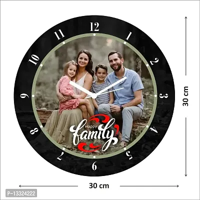 Artle Media Customize Round Shape Wall Clock with 1 Photo Frame for Birthday and Anniversary Gift & Home Decore (Size 30x30 cm)-thumb4