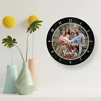 Artle Media Customize Round Shape Wall Clock with 1 Photo Frame for Birthday and Anniversary Gift & Home Decore (Size 30x30 cm)-thumb2