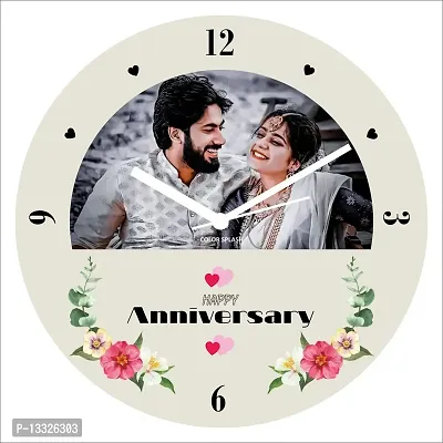 Artle Media Customize Designer Wall Clock with 1 Photo Frame for Birthday, to Your Love Ones  Home Decore (Size 30x30 cm)