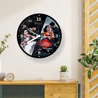 Artle Media Customize Round Wall Clock with 2 Photos Frame for Birthday and Anniversary Gift & Home Decore (Size 30x30 cm, Black)-thumb2