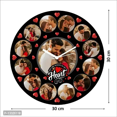 Artle Media Customize Wall Clock with 13 Photos Frame for Birthday and Anniversary Gift  Home Decore (Size 30x30 cm)-thumb4