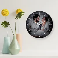Artle Media Customize Round Designer Wall Clock with 1 Photo Frame for Birthday, to Your Love Ones & Home Decore (Size 30x30 cm)-thumb2