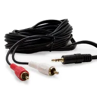 3.5 mm Jack Stereo Audio Male to 2 RCA Male Cable AV Audio Video Cable TV-Out Cable Speaker Amplifier Connect RCA Audio Video Cable TRS 3-Pole Male Plug to Dual RCA Male Plug (pack of 1)-thumb1