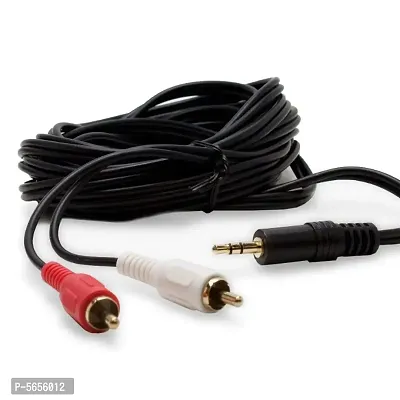 3.5 mm Jack Stereo Audio Male to 2 RCA Male Cable AV Audio Video Cable TV-Out Cable Speaker Amplifier Connect RCA Audio Video Cable TRS 3-Pole Male Plug to Dual RCA Male Plug (pack of 1)-thumb2