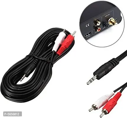 3.5 mm Jack Stereo Audio Male to 2 RCA Male Cable AV Audio Video Cable TV-Out Cable Speaker Amplifier Connect RCA Audio Video Cable TRS 3-Pole Male Plug to Dual RCA Male Plug (pack of 1)-thumb4