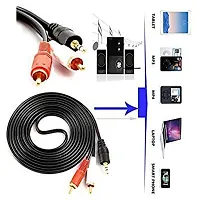 Combo 3.5mm Male to 2 RCA Male and 3RCA Male to 3RCA Male Stereo Audio Video Extension Cable 5 Meter 3.5mm to 2RCA/3RCA to 3RCA-thumb3