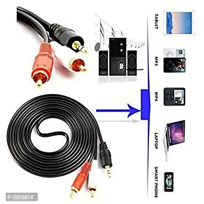 Combo 3.5mm Male to 2 RCA Male and 3RCA Male to 3RCA Male Stereo Audio Video Extension Cable 5 Meter 3.5mm to 2RCA/3RCA to 3RCA-thumb4