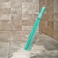 Multipurpose Hard Plastic Bristles Floor Broom Duster Wiper Easy Cleaning for Bathroom  (Multicolor, 2 pack)-thumb3