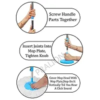 Mop Stick 360 deg; Stainless Steel Rod with 4 Refill-thumb3