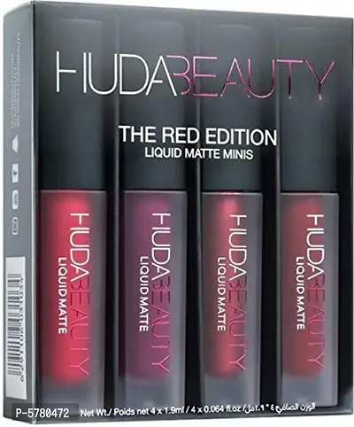 Liquid Matte Minis Lipstick Red Edition Pack of 4 (Multicolor)