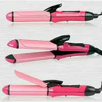 combo of 2 In 1 Hair Straightener and Curler, Hair Dryer Foldable and Trimmer For Women Hair Removal Kit - Hair Styler Combo (Multicolored) (Set of 3)-thumb3