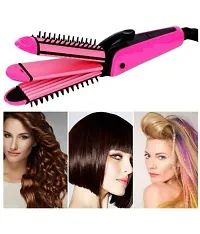 combo of 3 In 1 Hair Straightener and Curler and crimper, Hair Dryer Foldable 1000 watt Hair Styler Combo (Multicolored) (Set of 2)-thumb4