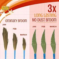 Broom (Buy 2 Get  2) No Dust Broom with Extendable Long Handle broom stick for home floor cleaning and ceiling cleaning, Jhadu for home cleaning and ceiling cleaning, Made of washable Fibers-thumb3