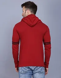 Classic Cotton Blend Solid Hoodie Tshirt for Men-thumb1